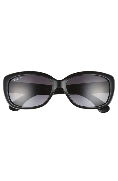 Shop Ray Ban Jackie Ohh 58mm Polarized Sunglasses In Black Grey