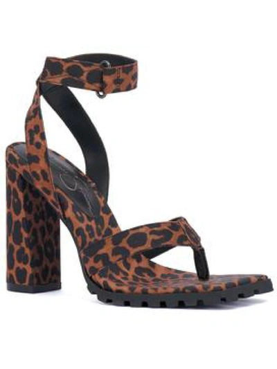 Shop Jessica Simpson Kielne Womens Square Toe Ankle Strap Heel Sandals In Brown