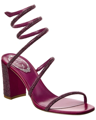 Shop René Caovilla Cleo Satin Sandal In Purple