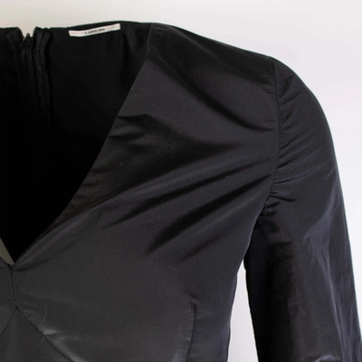 Shop Lardini Black Long Dress With V Women's Neck