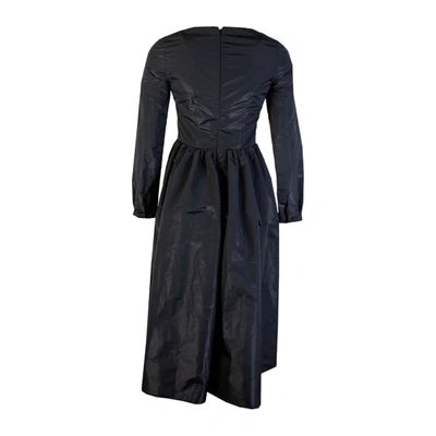 Shop Lardini Black Long Dress With V Women's Neck