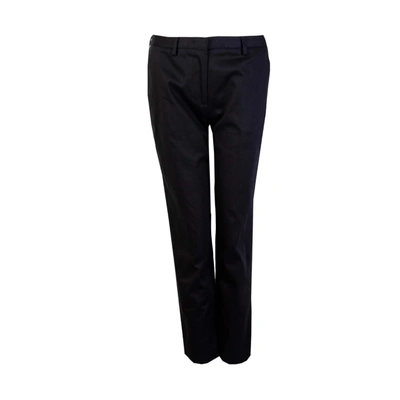 Shop Lardini Black Cotton Chino Women's Trousers