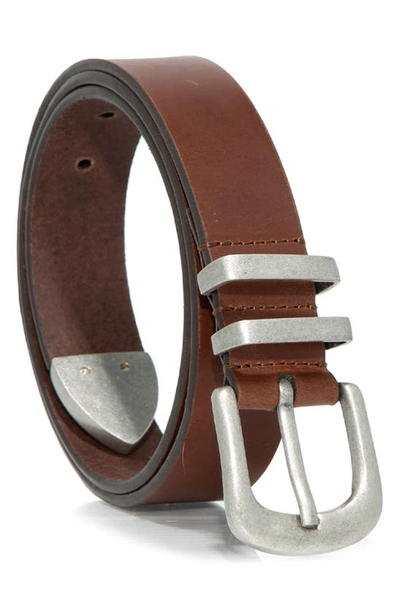 Shop Joe's Leather Belt In Cognac