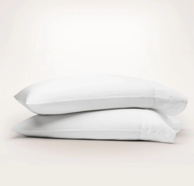Boll & Branch Organic Linen Pillowcase Set In Mist