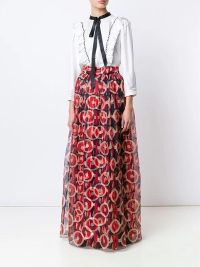 Shop Marc Jacobs Geometric Print Maxi Skirt