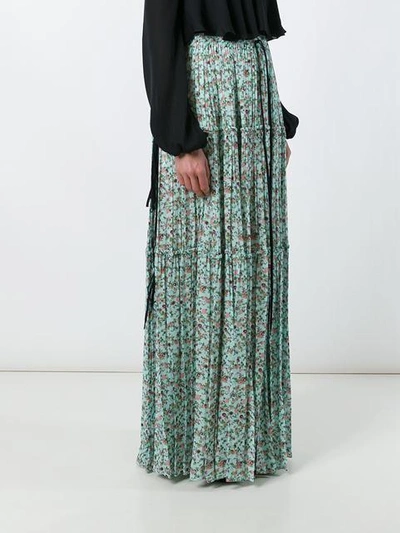 Shop Chloé Floral Print Maxi Skirt - Green