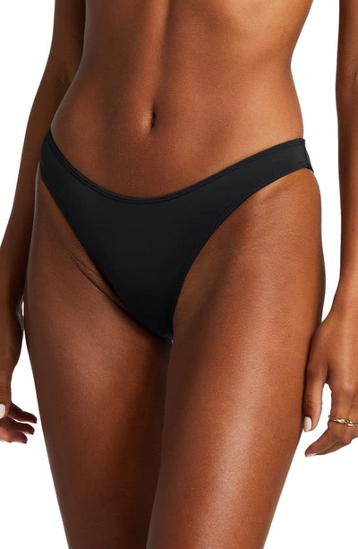 Billabong Sol Searcher Hike Bikini Bottoms In Black Pebble