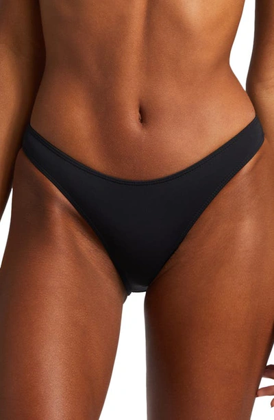 Billabong Sol Searcher Hike Bikini Bottoms In Black Pebble