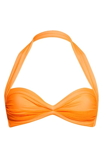 Shop Norma Kamali Bill Bikini Top In Neon Orange