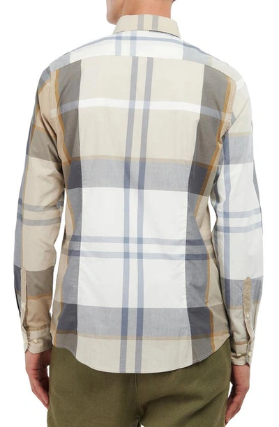 Shop Barbour Harris Tailored Fit Plaid Cotton Button-down Shirt In Amble Sand Tartan