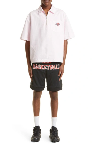 Shop Heron Preston Heron State Mesh Basketball Shorts In Black Red