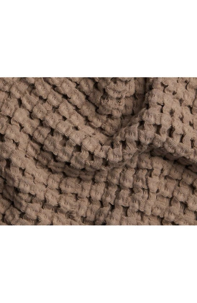 Parachute Waffle Cotton Throw Blanket In Mink