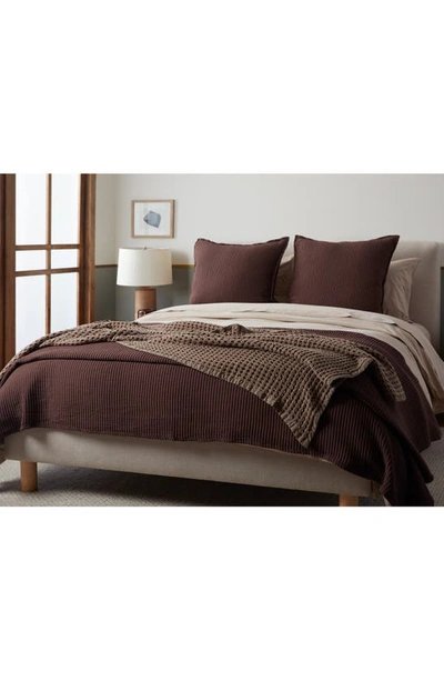 Parachute Waffle Cotton Throw Blanket In Mink