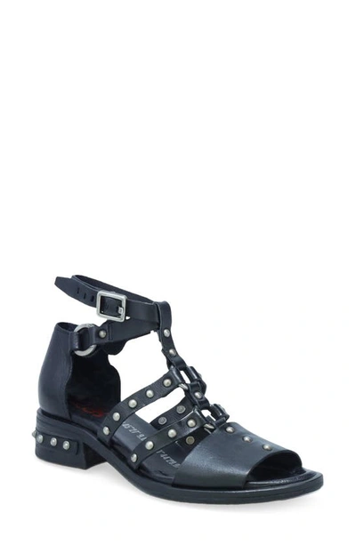 Shop As98 Gail Studded Cage Sandal In Black