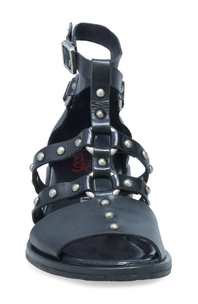 Shop As98 Gail Studded Cage Sandal In Black