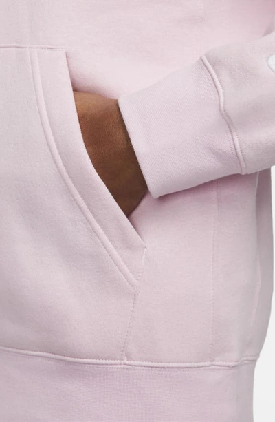Shop Nike Club+ Cotton Blend Hoodie In Pink Foam/ White