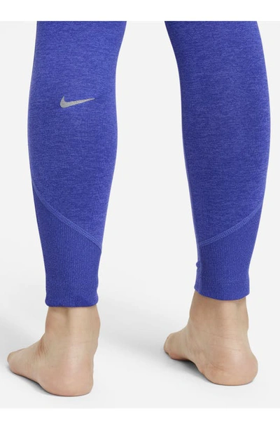 Shop Nike Kids' Dri-fit Yoga Leggings In Lapis/ Concord/ Heather