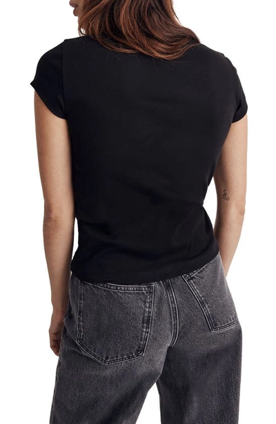 Madewell Banded Muscle Tee In Black
