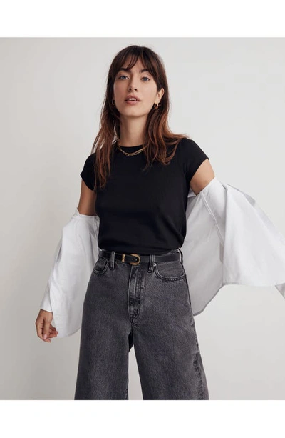 Madewell Banded Muscle Tee In Black