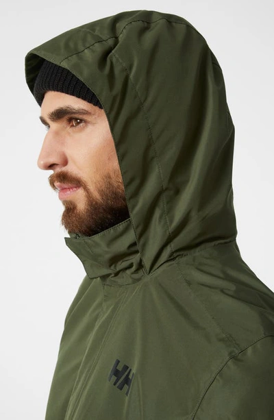Helly Hansen Dubliner Water & Wind Proof Hooded Jacket In Utility Green