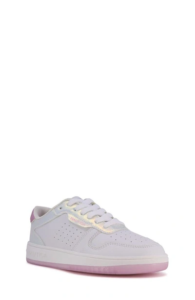 Shop Nautica Kids' Stafford Sneaker In White Pearlized