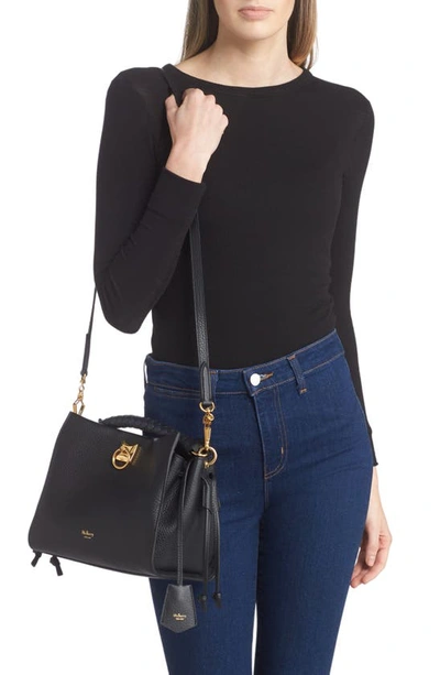 Mulberry Small Iris Leather Top Handle Bag In Black