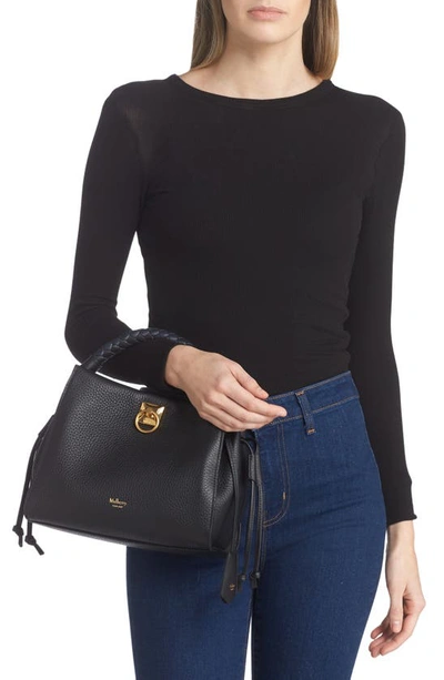 Mulberry Small Iris Leather Top Handle Bag In Black