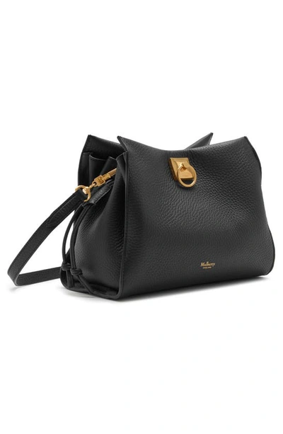 Shop Mulberry Small Iris Leather Top Handle Bag In Black