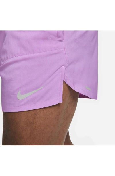 Shop Nike Dri-fit Stride 5-inch Running Shorts In Rush Fuchsia/ Rosewood