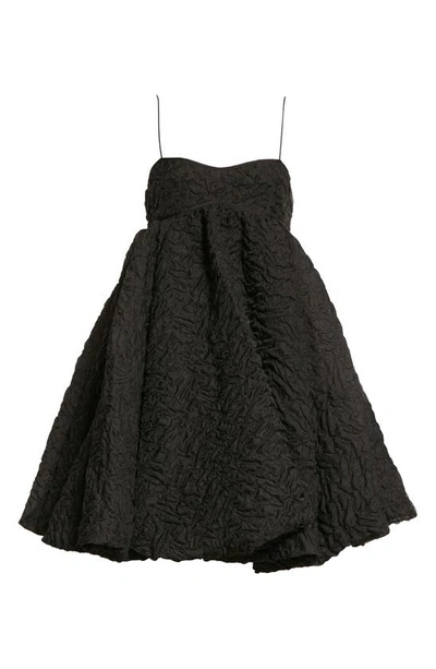 Shop Cecilie Bahnsen Sunni Nimbus Matelassé Babydoll Dress In Black