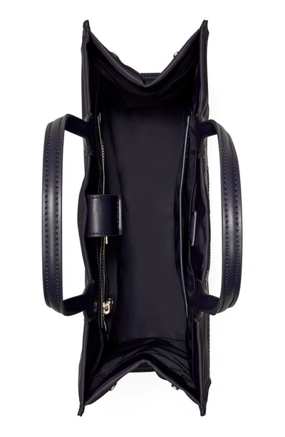 Tory Burch Ella Mini Recycled Nylon Tote Bag In Tory Navy