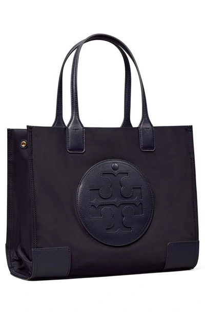 Tory Burch Ella Mini Recycled Nylon Tote Bag In Tory Navy
