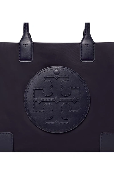 Tory Burch Ella Mini Recycled Nylon Tote Bag In Tory Navy