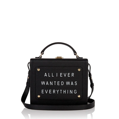 MELI MELO ART BAG 艺术包 黑色 "ALL I EVER WANTED IS EVERYTHING"- OLIVIA STEELE