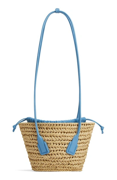 Shop Bottega Veneta Arco Woven Raffia Basket Bag In Natural Windswept