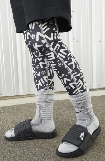 Shop Nike Offcourt Slide Sandal In Black/ White-black