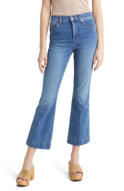 Shop Veronica Beard Carson High Waist Ankle Flare Jeans In Tide Down