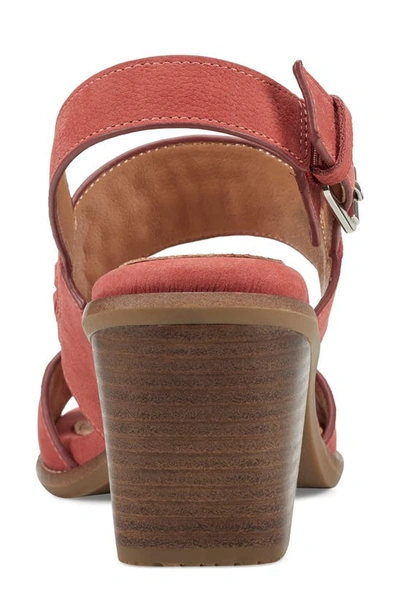 Shop Earth Anty Block Heel Slingback Sandal In Medium Pink