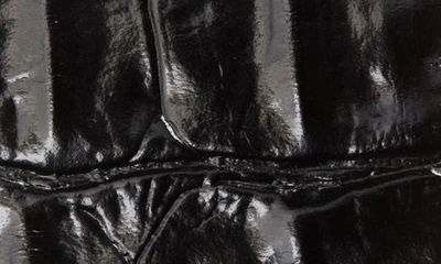 Shop Saint Laurent Cocco Croc Embossed Patent Leather Belt In Nero