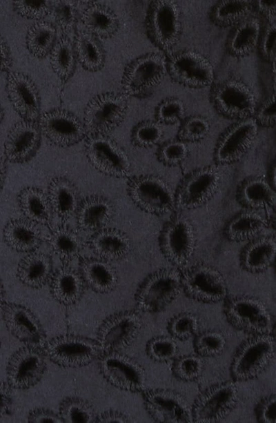 Shop Veronica Beard Kapnos Eyelet Embroidered Cotton Jacket In Black