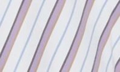 Shop Veronica Beard Seema Stripe Twist Front Blouse In Off-white Multi