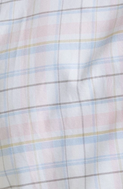 Shop Thom Browne Classic Fit Plaid Button-down Shirt In Light Pink