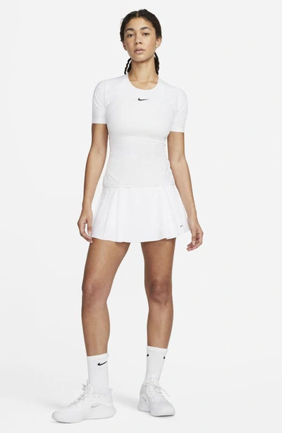 Shop Nike Dri-fit Advantage Tennis Skirt In White/ Black
