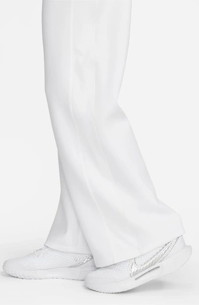 Shop Nike Court Dri-fit Heritage Wide Leg Pants In White