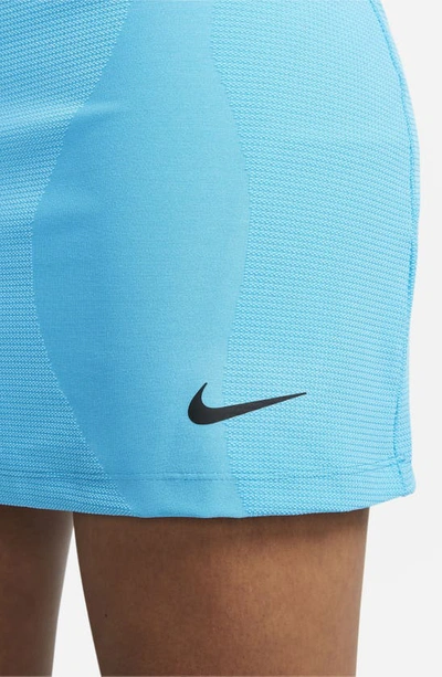 Nike Women's Dri-fit Uv Tour Golf Skirt In Baltic Blue/ Black