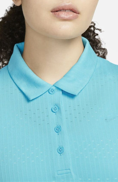 Shop Nike Dri-fit Victory Short Sleeve Golf Polo In Baltic Blue/ Black