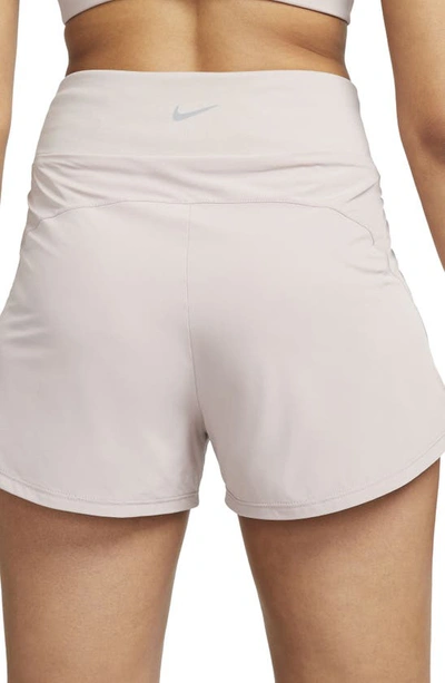 Shop Nike Bliss Dri-fit Training Shorts In Diffused Taupe