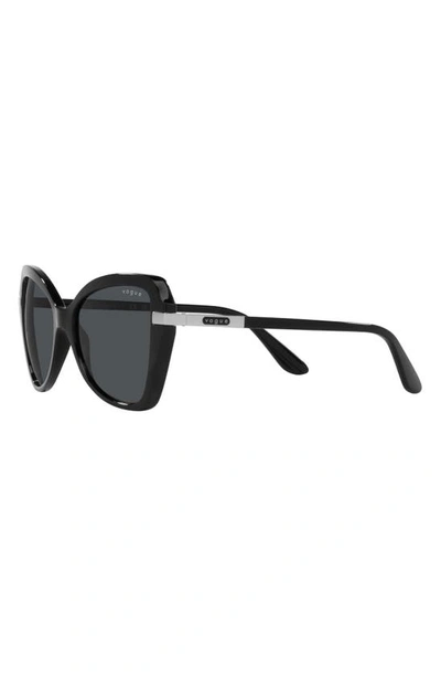 Shop Vogue 53mm Butterfly Sunglasses In Black