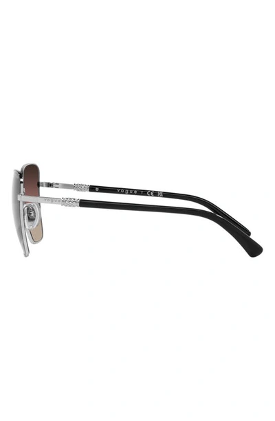 Shop Vogue 56mm Gradient Butterfly Sunglasses In Black Silver