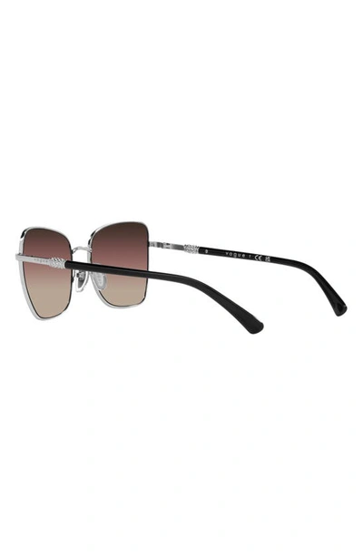 Shop Vogue 56mm Gradient Butterfly Sunglasses In Black Silver